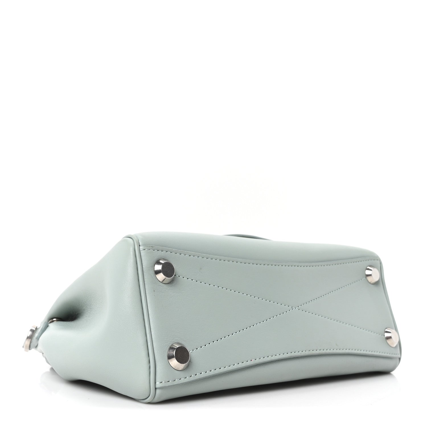 Balenciaga Smooth Calfskin Mini Bel Air Carry All Bag Mineral Green 4 of 9