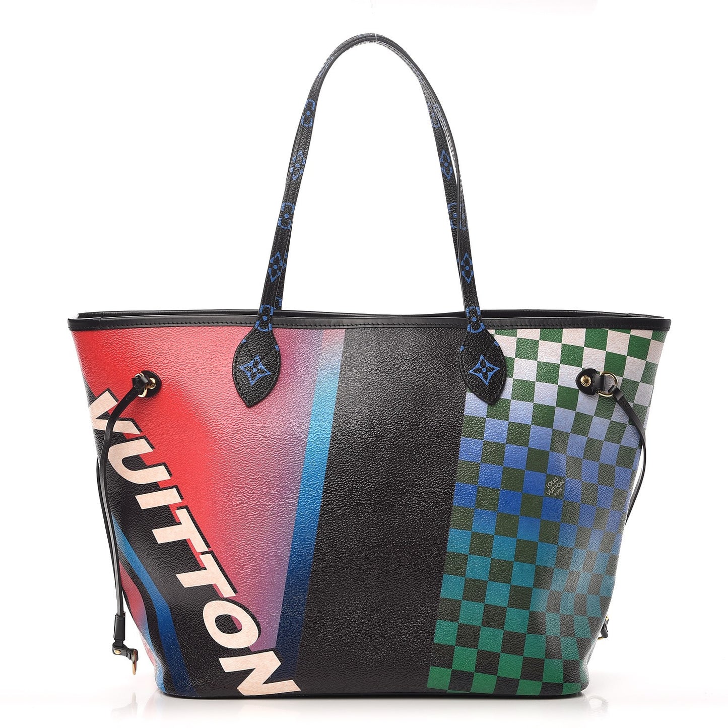 Damier Race Neverfull MM Noir Rouge