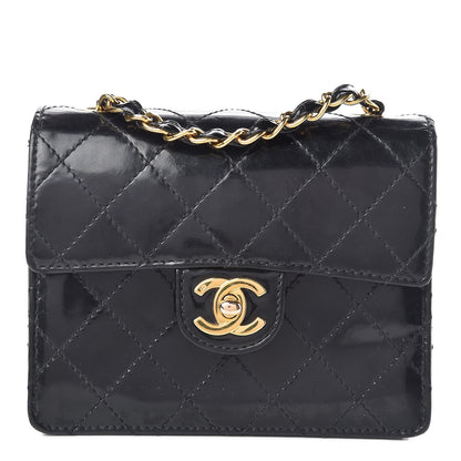 Chanel Glazed Calfskin Quilted Mini Square Flap Black 1 of 14