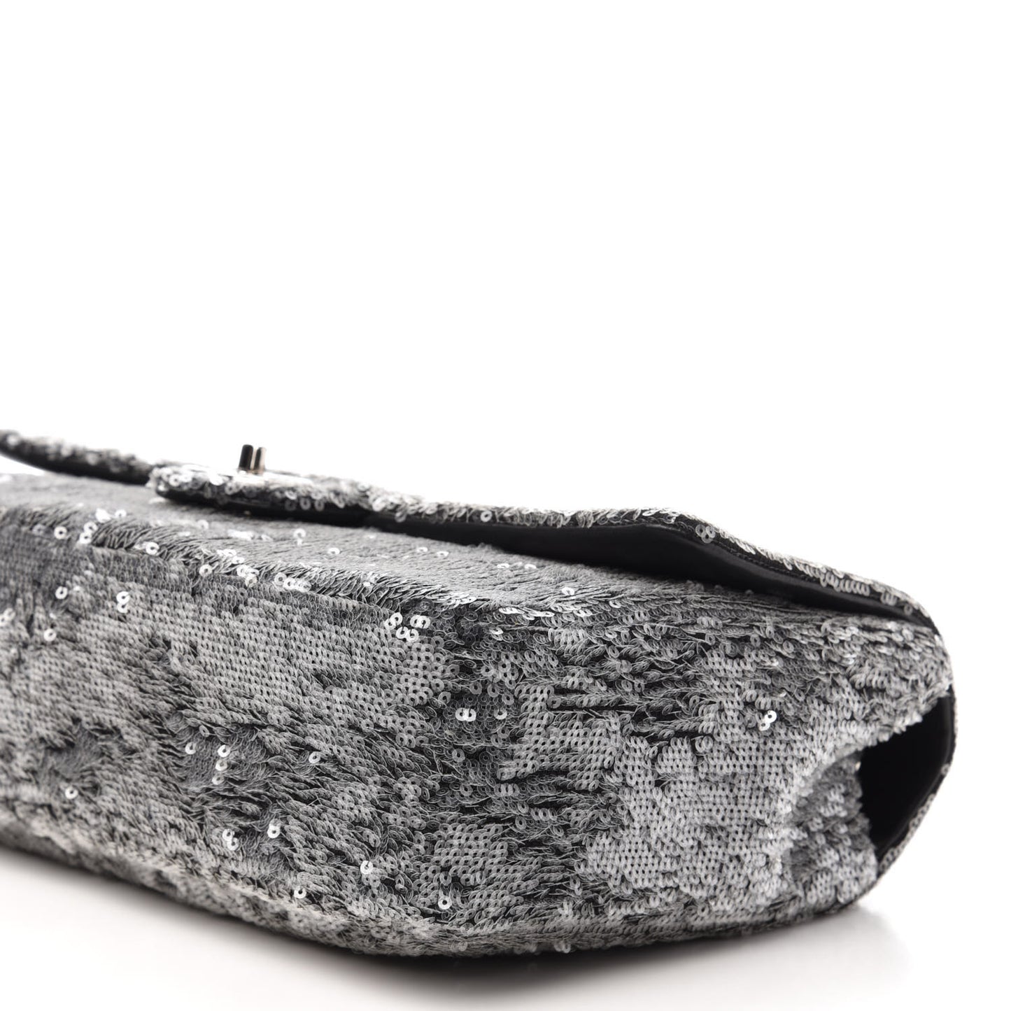 Sequin Jumbo Single Flap Silver