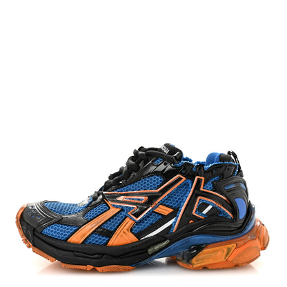 Balenciaga Mesh Rubber Bi-Color Mens Runner Sneakers 10 Blue Orange Black White 1 of 10