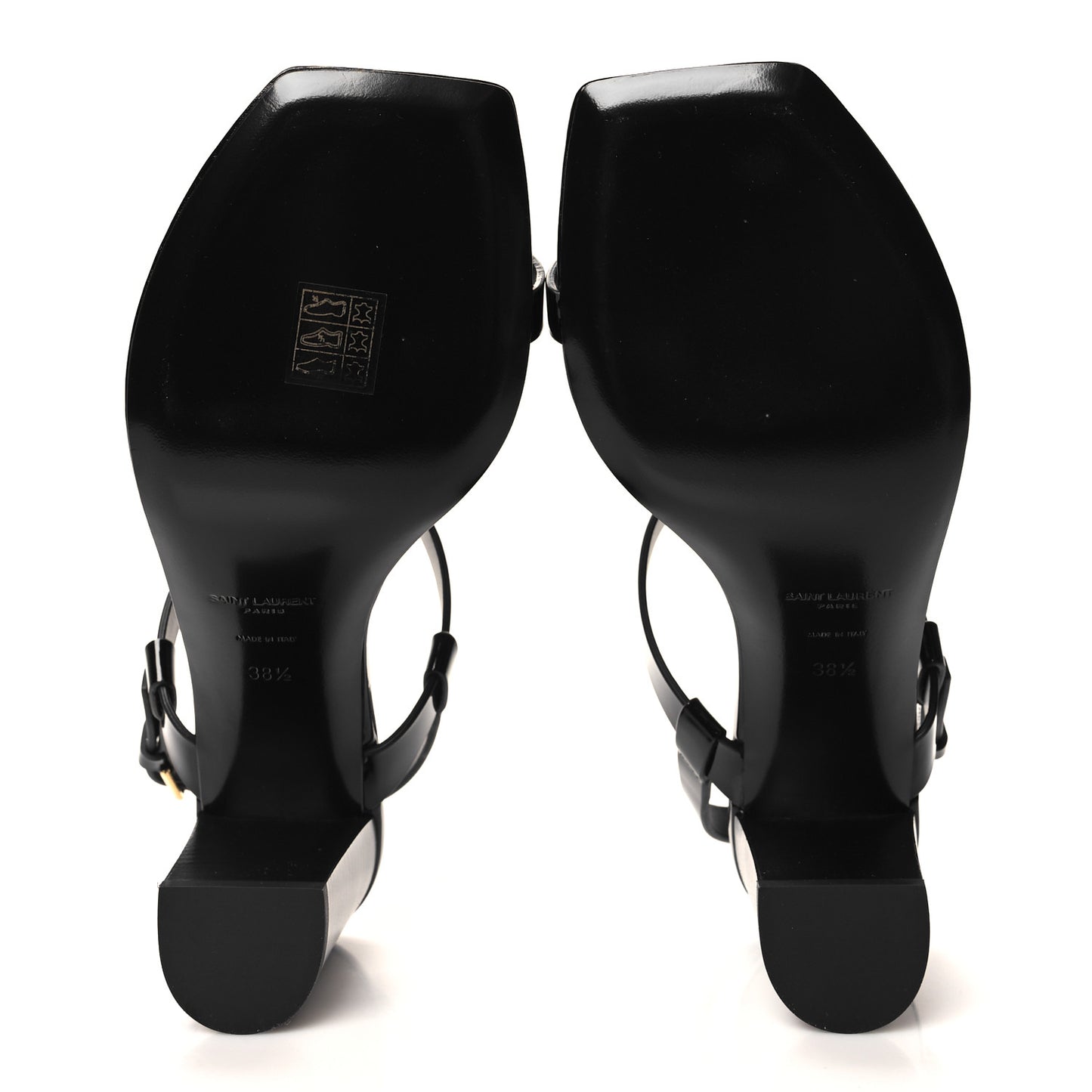 Calfskin Cassandra 75 Sandals 38.5 Black