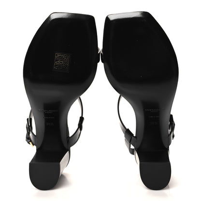 Saint Laurent Calfskin Cassandra 75 Sandals 38.5 Black 5 of 8