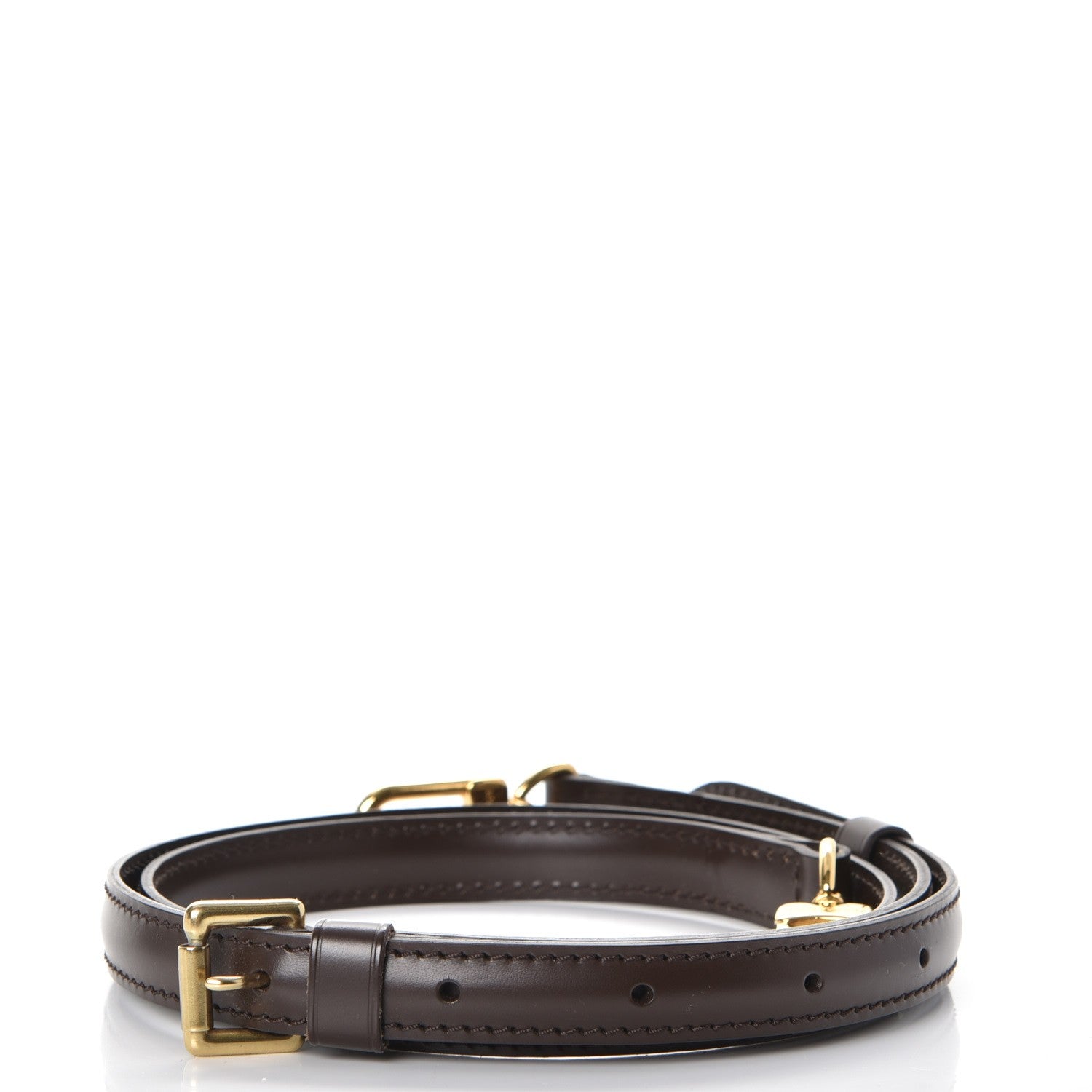 Louis Vuitton Calfskin 16mm Adjustable Shoulder Strap Brown 2 of 5