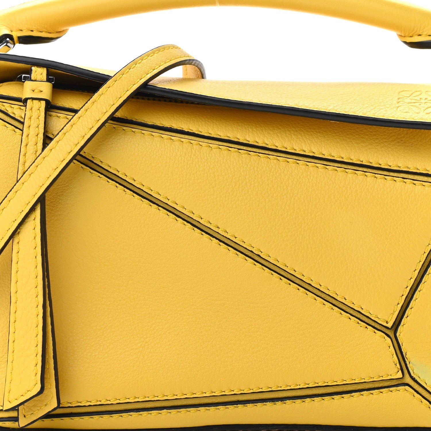 Loewe Calfskin Mini Puzzle Bag Yellow 6 of 11