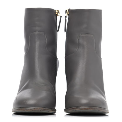 Chanel Calfskin CC Short Boots 38 Grey 2 of 4