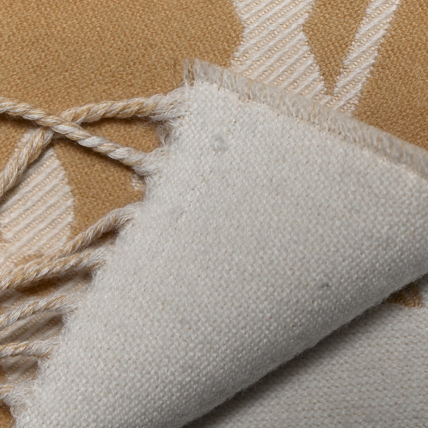 Wool Monogram LV Essential Scarf Beige