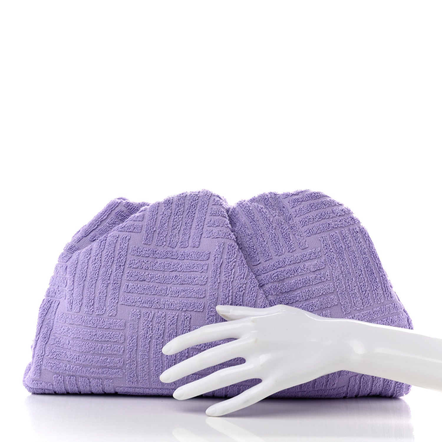 Bottega Veneta Sponge Fabric The Pouch Clutch Wisteria 2 of 7