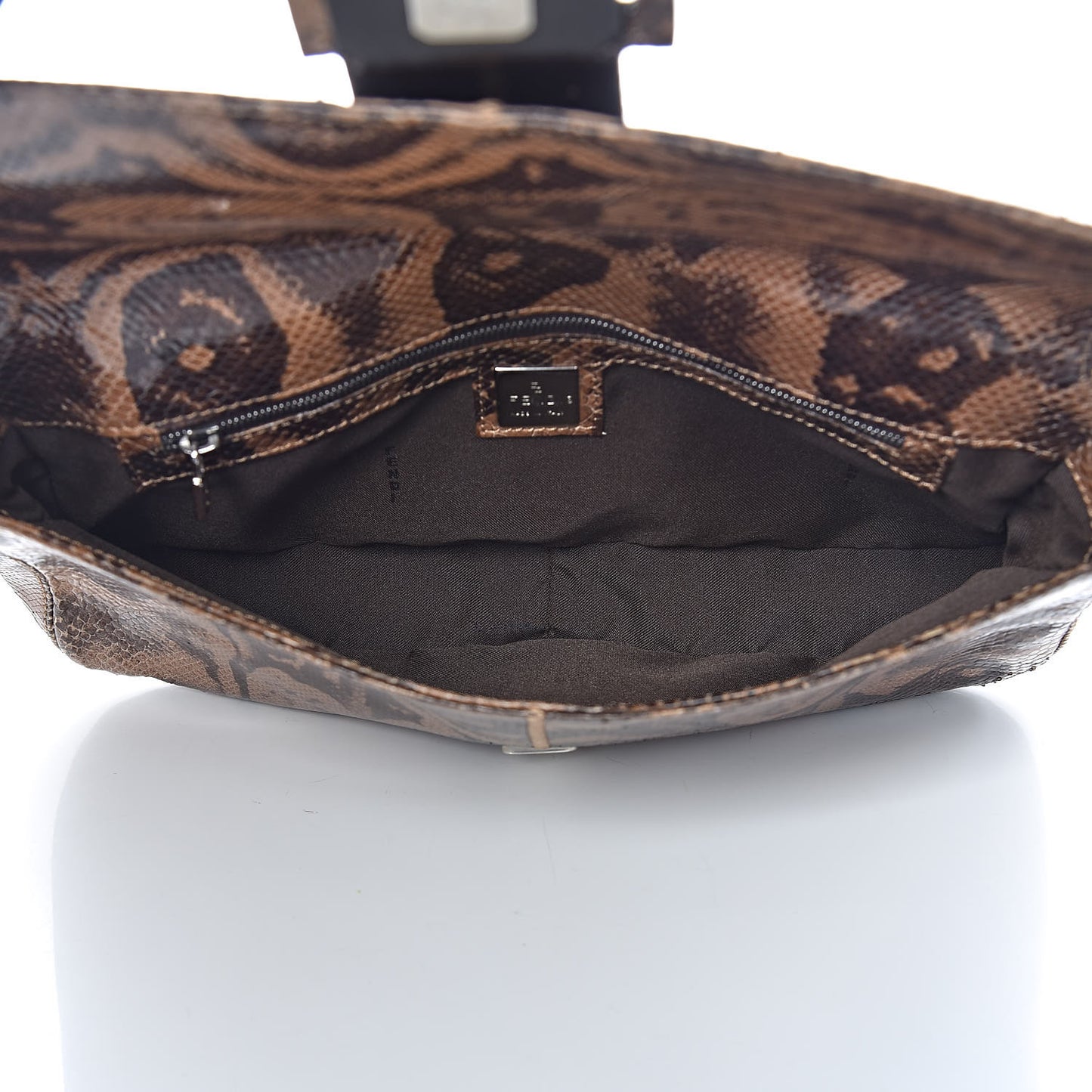 Snakeskin Baguette Brown