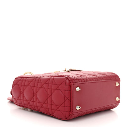 Christian Dior Lambskin Cannage Small My ABCDior Lady Dior Red 4 of 10