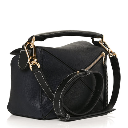 Loewe Calfskin Small Puzzle Bag Midnight Blue Black 3 of 9