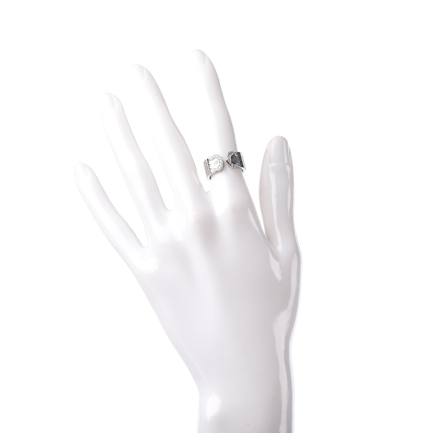 18K White Gold C De Christmas Ring 49 5