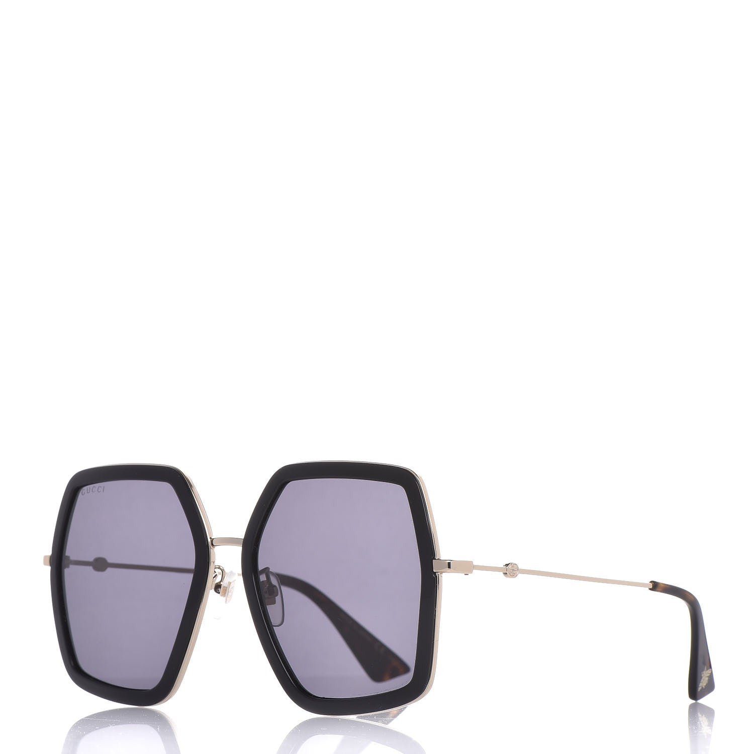 Gucci Acetate Oversize Square Frame GG0106S Sunglasses Black 1 of 7