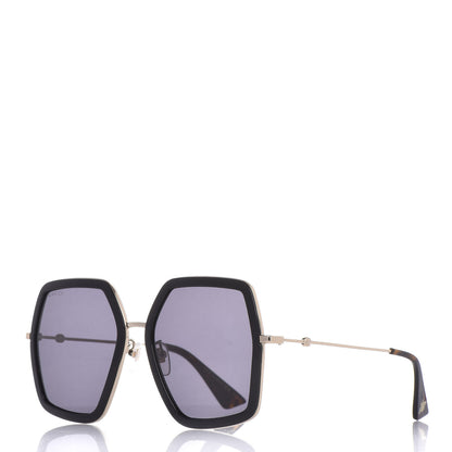 Gucci Acetate Oversize Square Frame GG0106S Sunglasses Black 1 of 7