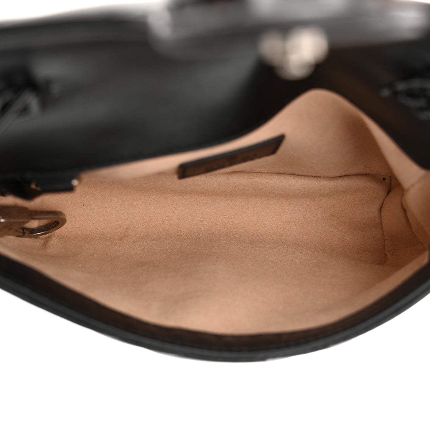 Calfskin Matelasse Monochrome GG Marmont Chain Belt Bag Black