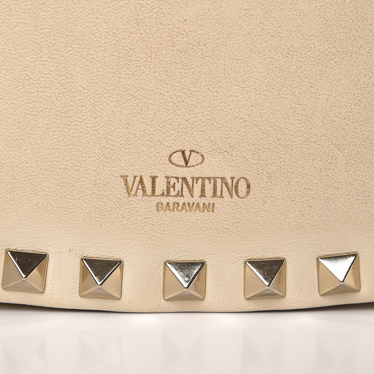 Vitello Rockstud Crossbody Saddle Bag Ivory