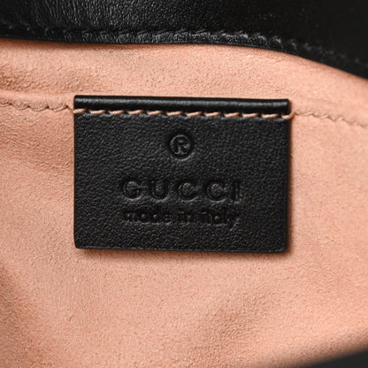Gucci Calfskin Matelasse Mini GG Marmont Shoulder Bag Black 6 of 12