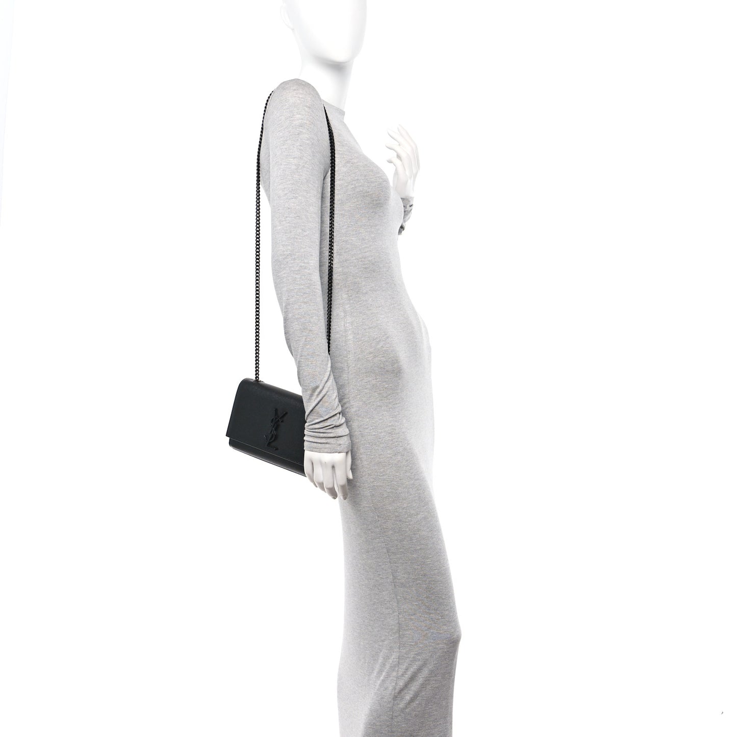 Grain De Poudre Small Monogram Monochrome Kate Satchel Black