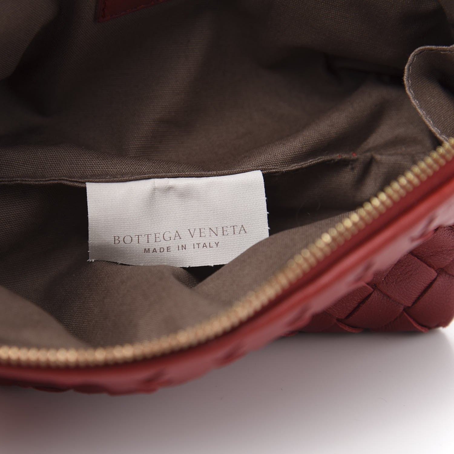 Bottega Veneta Nappa Intrecciato Cosmetic Pouch Red 8 of 10