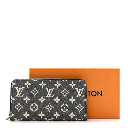 Louis Vuitton Denim Monogram Jacquard Zippy Wallet Grey 7 of 7