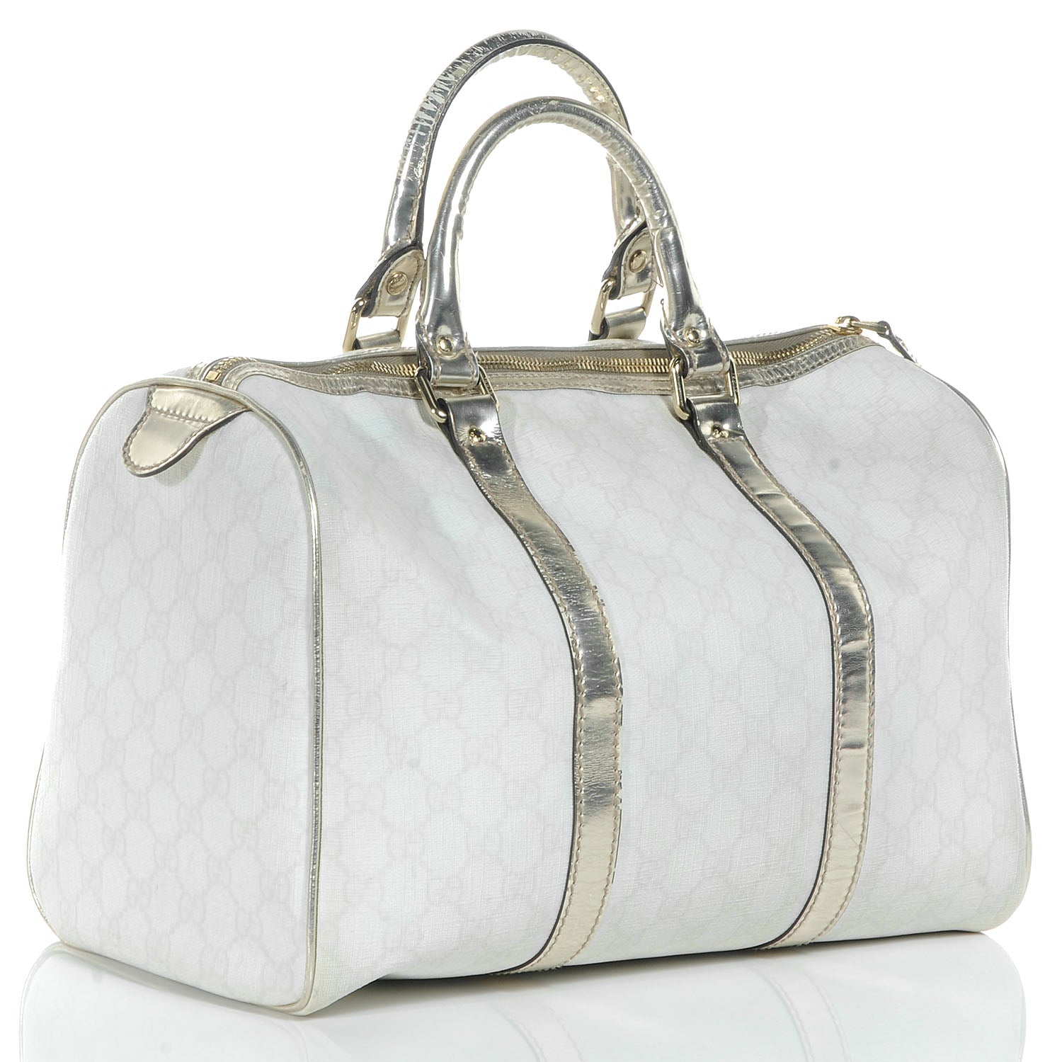 Gucci Monogram Medium Joy Boston Metallic 3 of 21