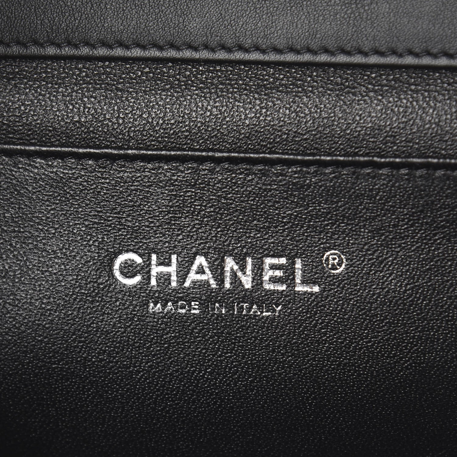 Chanel Striated Patent Quilted Clutch With Chain Flap Black 6 of 8