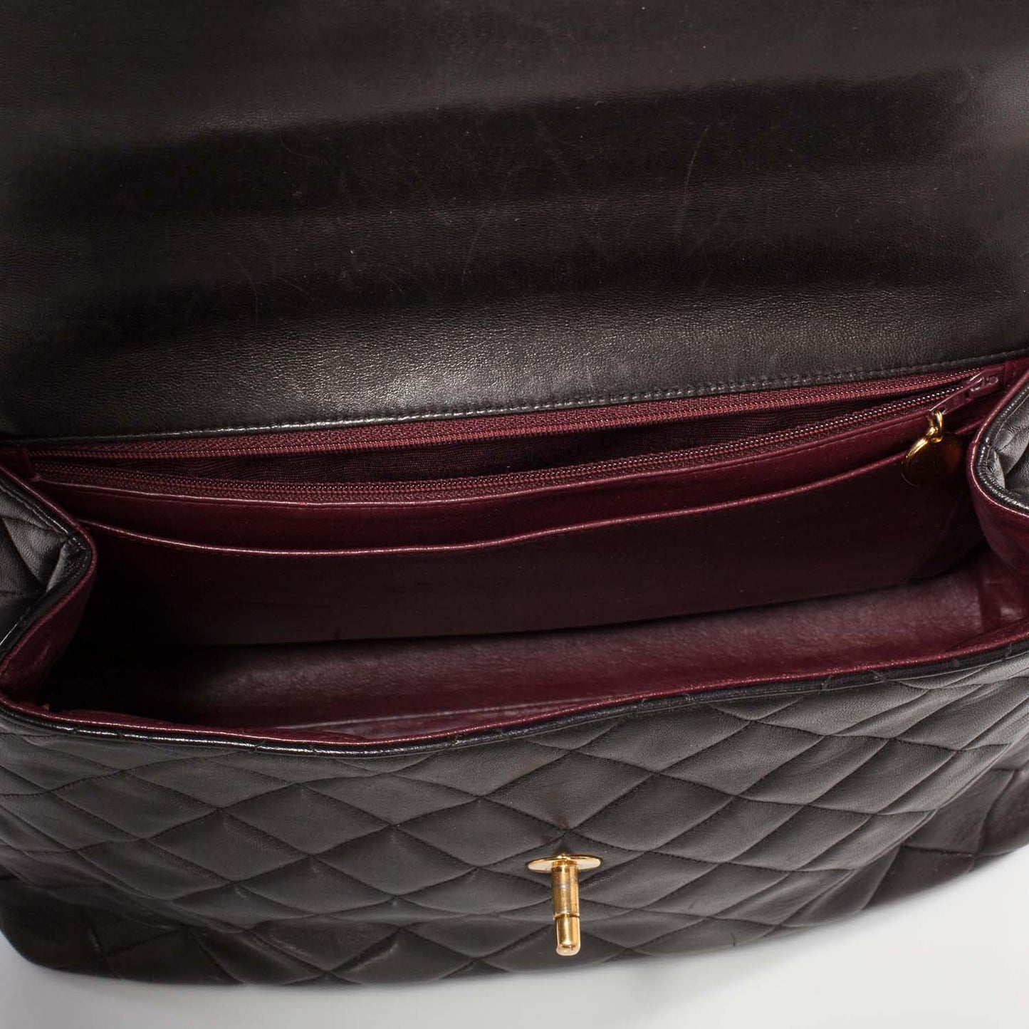 Lambskin Kelly Flap Bag Black