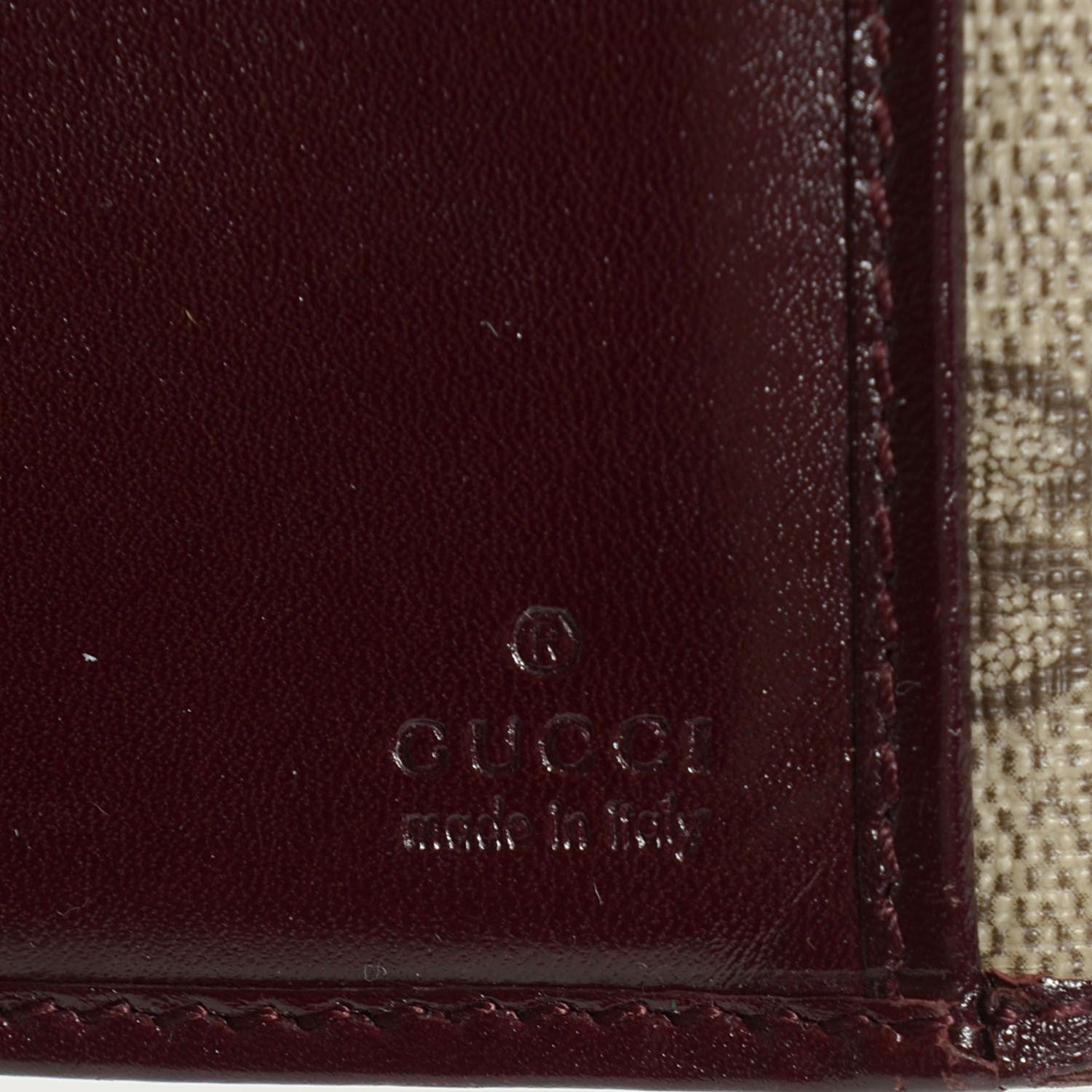 Gucci GG Plus Monogram Icon Bar Continental Wallet Bordeaux 7 of 8