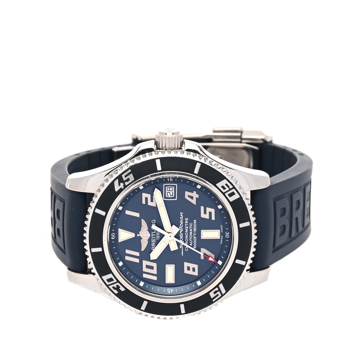 Stainless Steel Rubber 42mm SuperOcean Automatic Watch Blue A17364