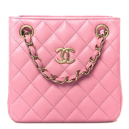 Chanel Caviar Quilted Mini Bucket Bag Pink 1 of 10