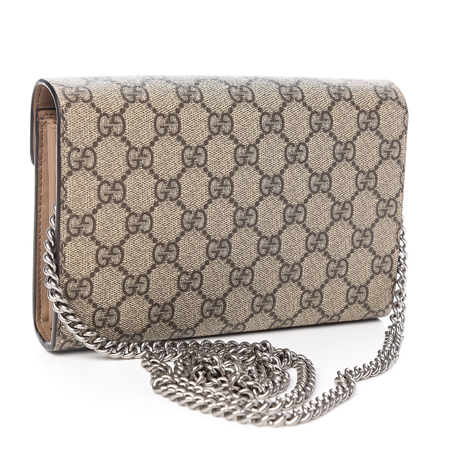 Gucci GG Supreme Monogram Mini Dionysus Chain Wallet Beige Taupe 3 of 10