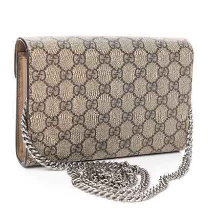 Gucci GG Supreme Monogram Mini Dionysus Chain Wallet Beige Taupe 3 of 10