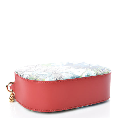 Gucci GG Supreme Monogram Blooms Mini Chain Shoulder Bag Beige Blue Navy Hibiscus Red 4 of 9