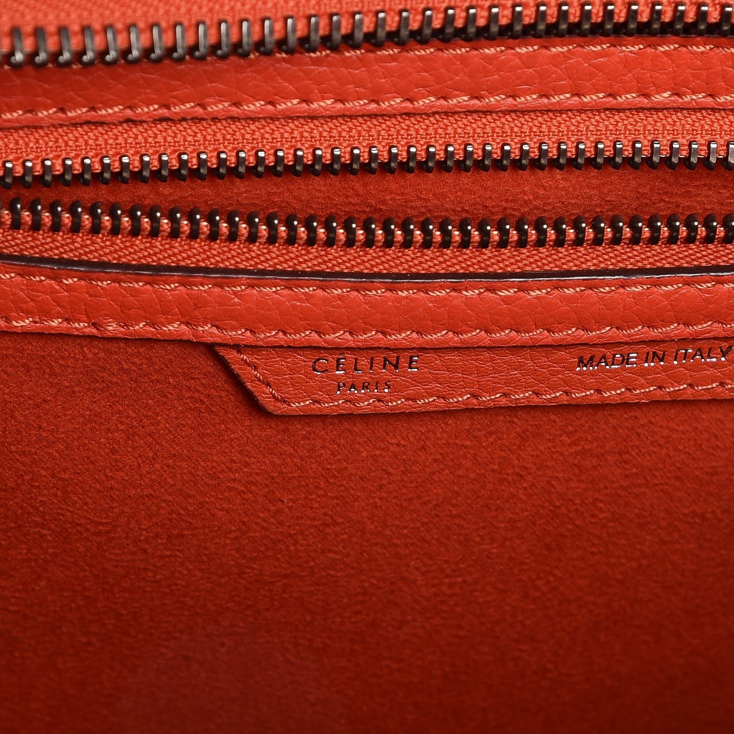 Drummed Calfskin Micro Luggage Vermillion