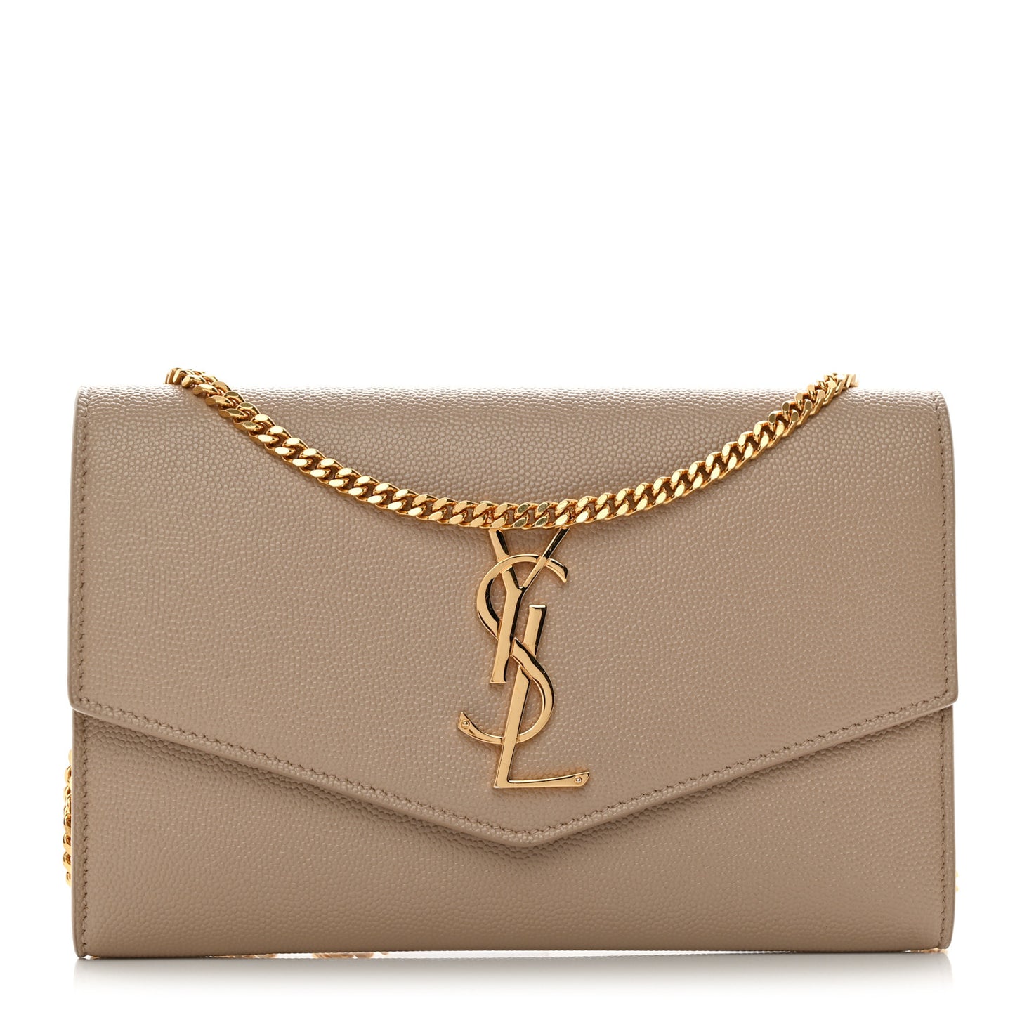 Grain De Poudre Monogram Uptown Chain Wallet Dark Beige