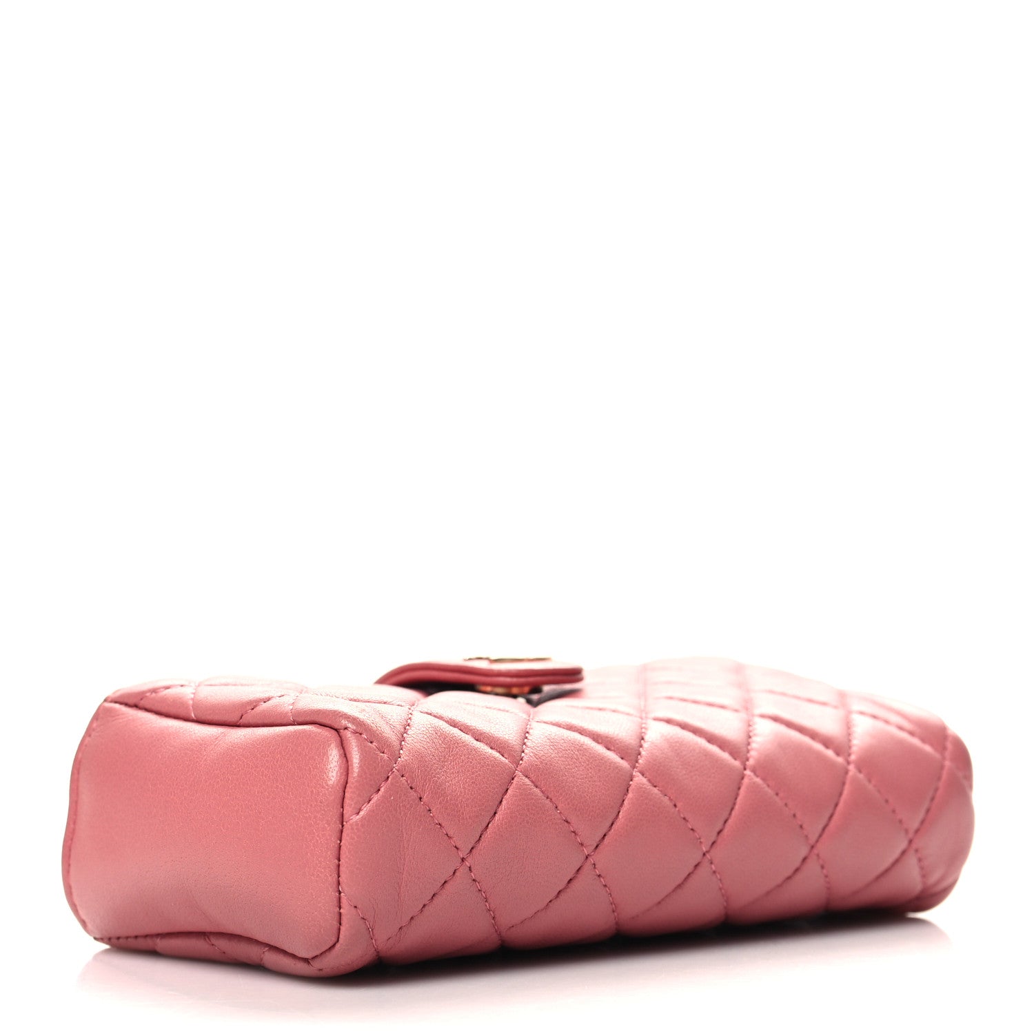 Chanel Lambskin Quilted Valentine Charms Mini Phone Holder Crossbody Pink 4 of 12