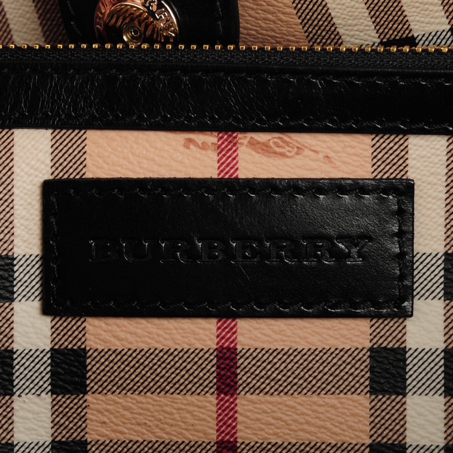 Burberry Haymarket Check Small Canterbury Tote Black 6 of 7