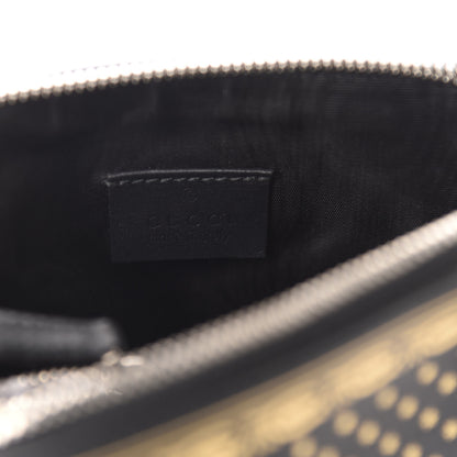 Gucci X SEGA Calfskin GUCCY Stars Mini Dome Shoulder Bag Black Gold 8 of 10