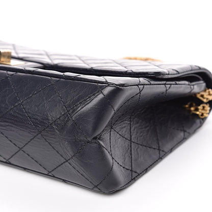 Chanel Aged Calfskin Quilted 2.55 Reissue 226 Flap Navy Blue 9 of 10