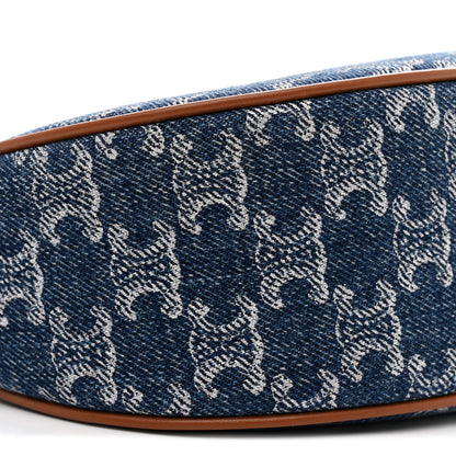 Celine Denim Triomphe Ava Shoulder Bag Blue 9 of 11