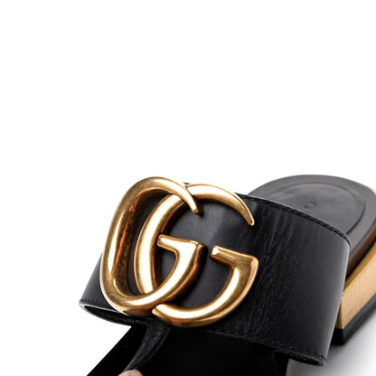Gucci Lifford Calfskin GG Marmont Thong 25mm Sandals 38 Black 15 of 18