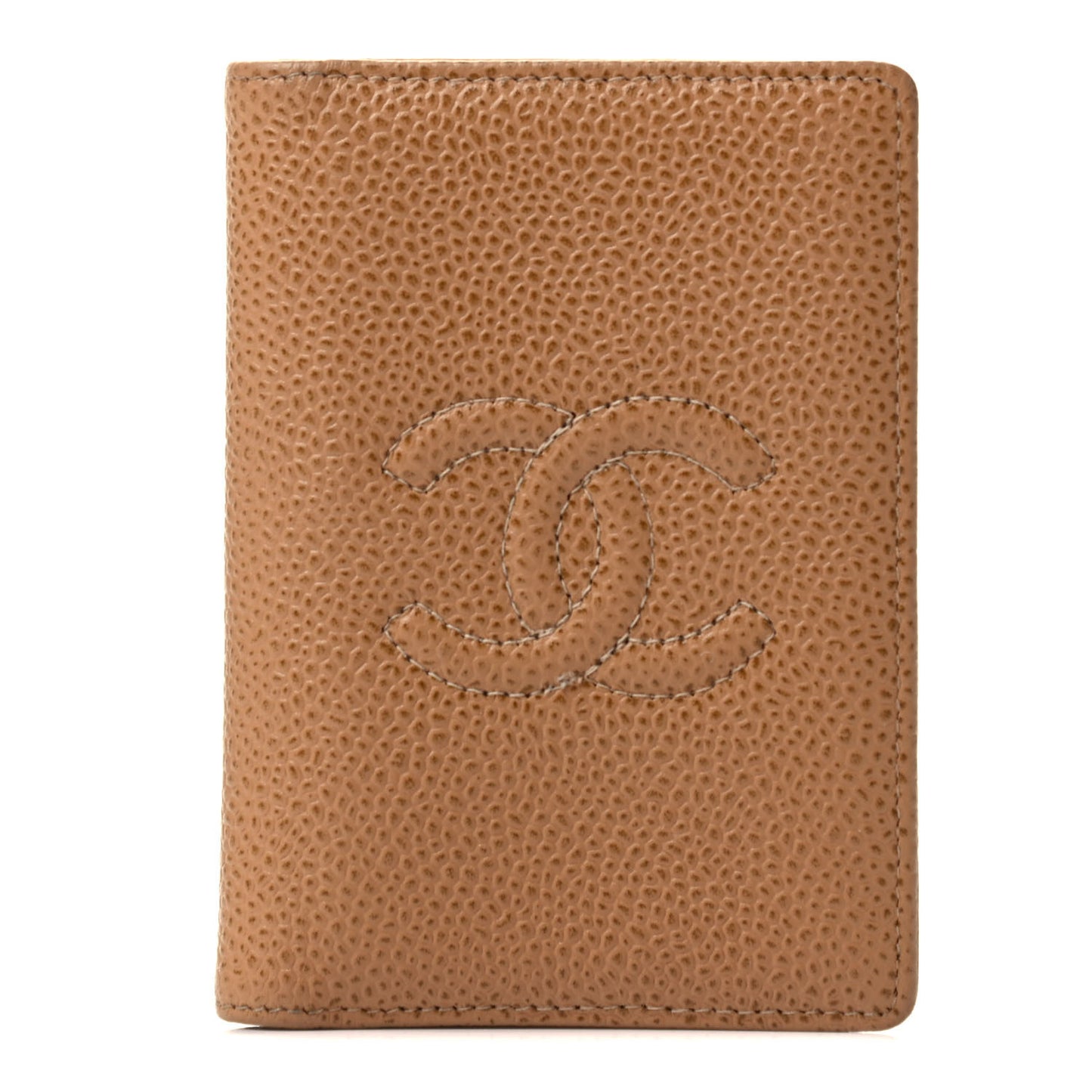 Caviar CC Timeless Card Holder Wallet Beige