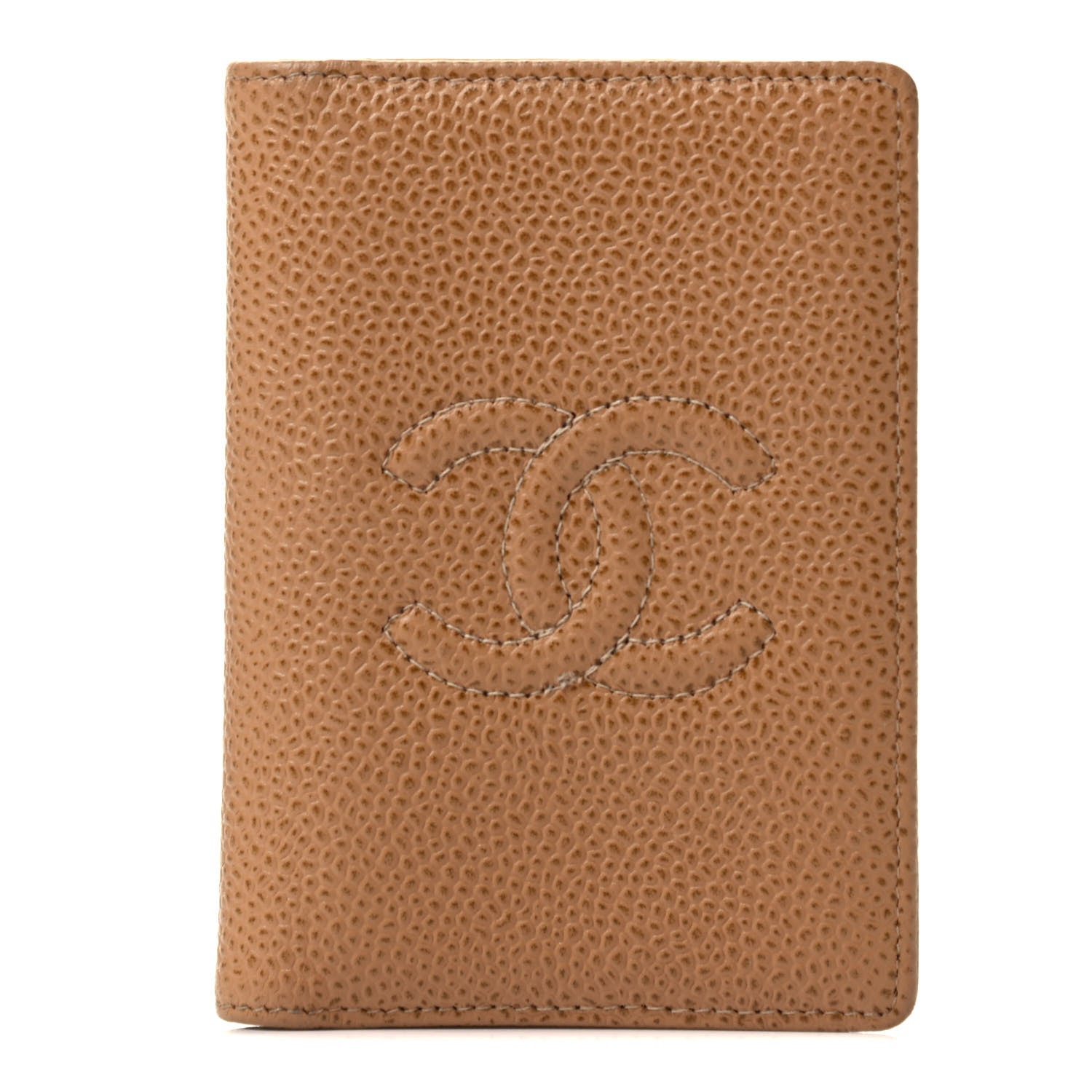 Chanel Caviar CC Timeless Card Holder Wallet Beige 1 of 4
