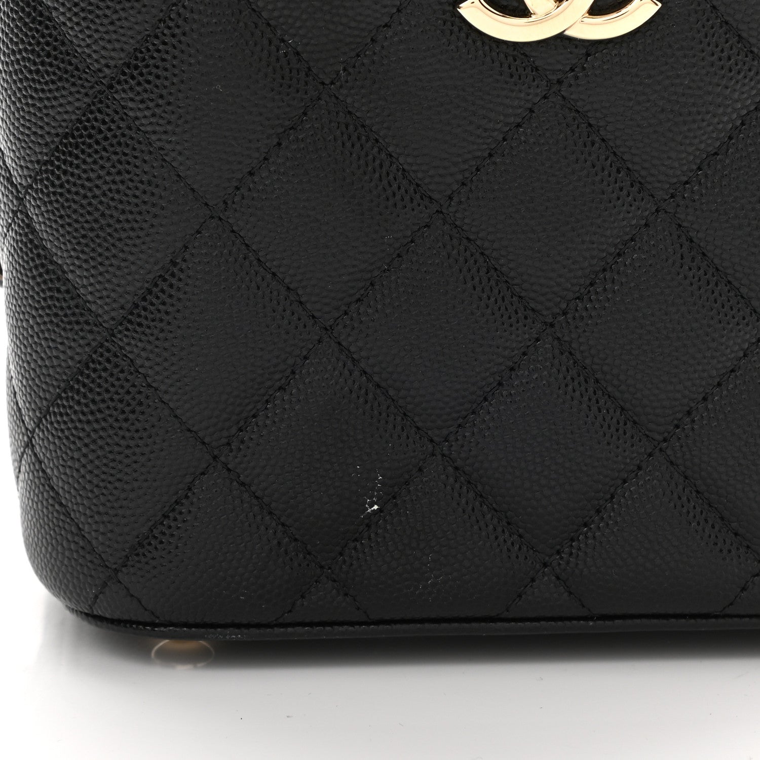 Chanel Caviar Quilted Small Top Handle Vanity Case With Chain Black 11 of 12