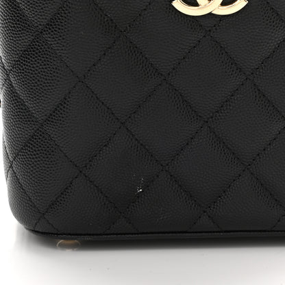 Chanel Caviar Quilted Small Top Handle Vanity Case With Chain Black 11 of 12