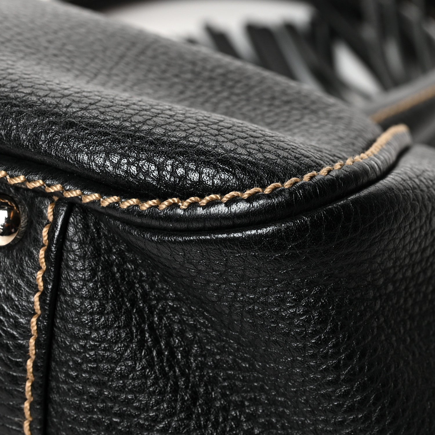 Chanel Calfskin Small Tassel Bowler Black 11 of 12