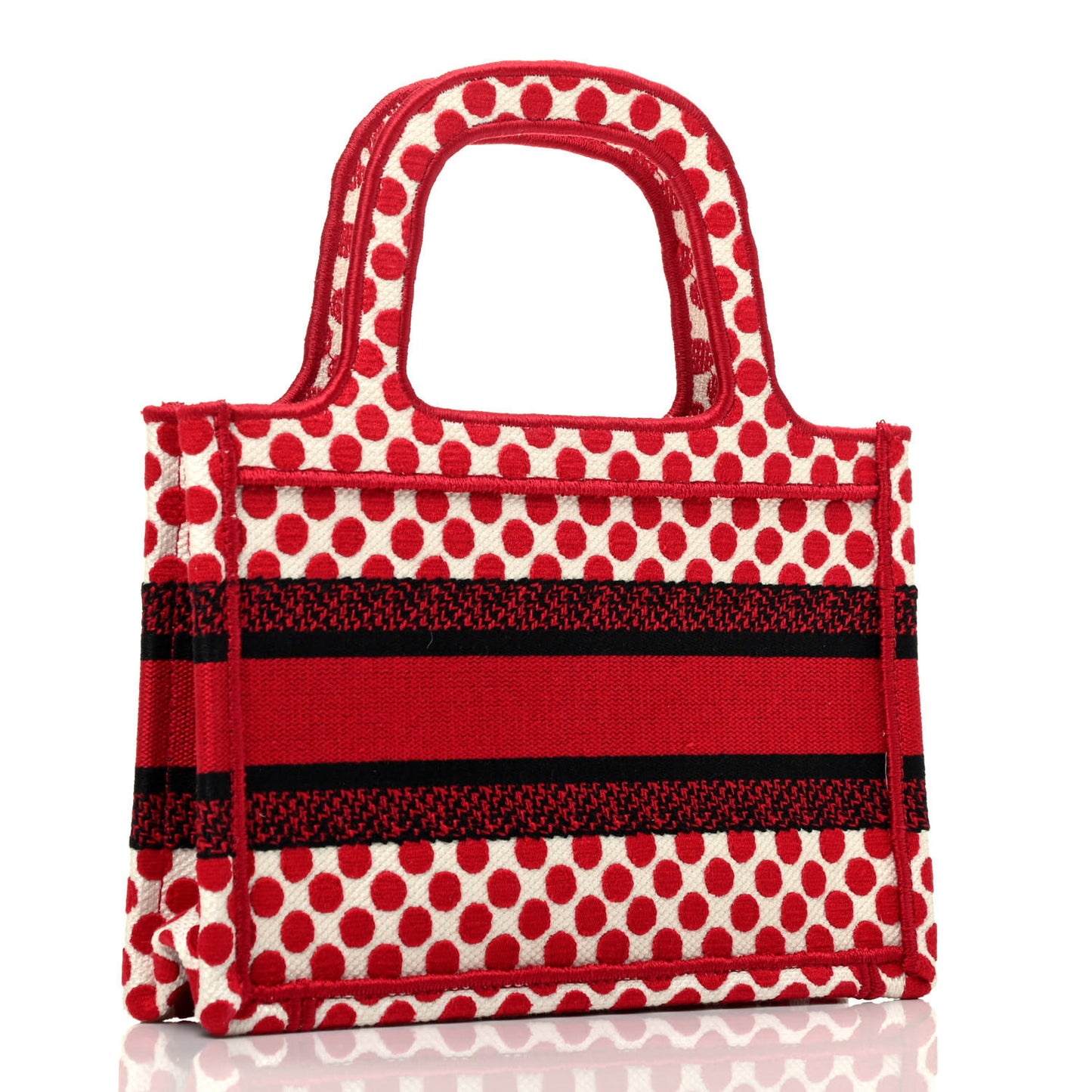 Canvas DiorAmour Dots Mini Book Tote Red