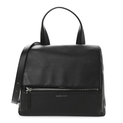 Givenchy Grained Calfskin Medium Pandora Pure Flap Bag Black 1 of 10