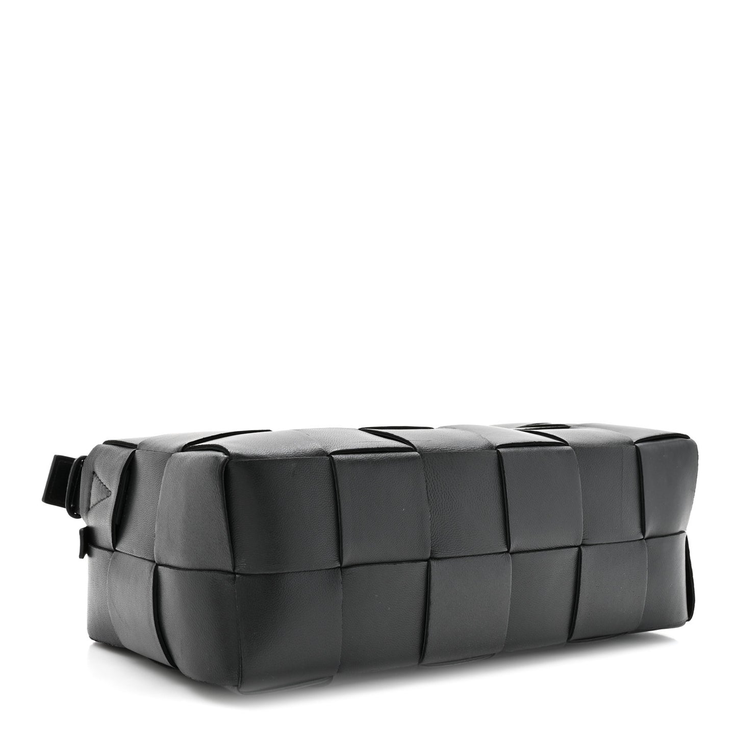 Lambskin Maxi Intrecciato Brick Cassette Bag Black