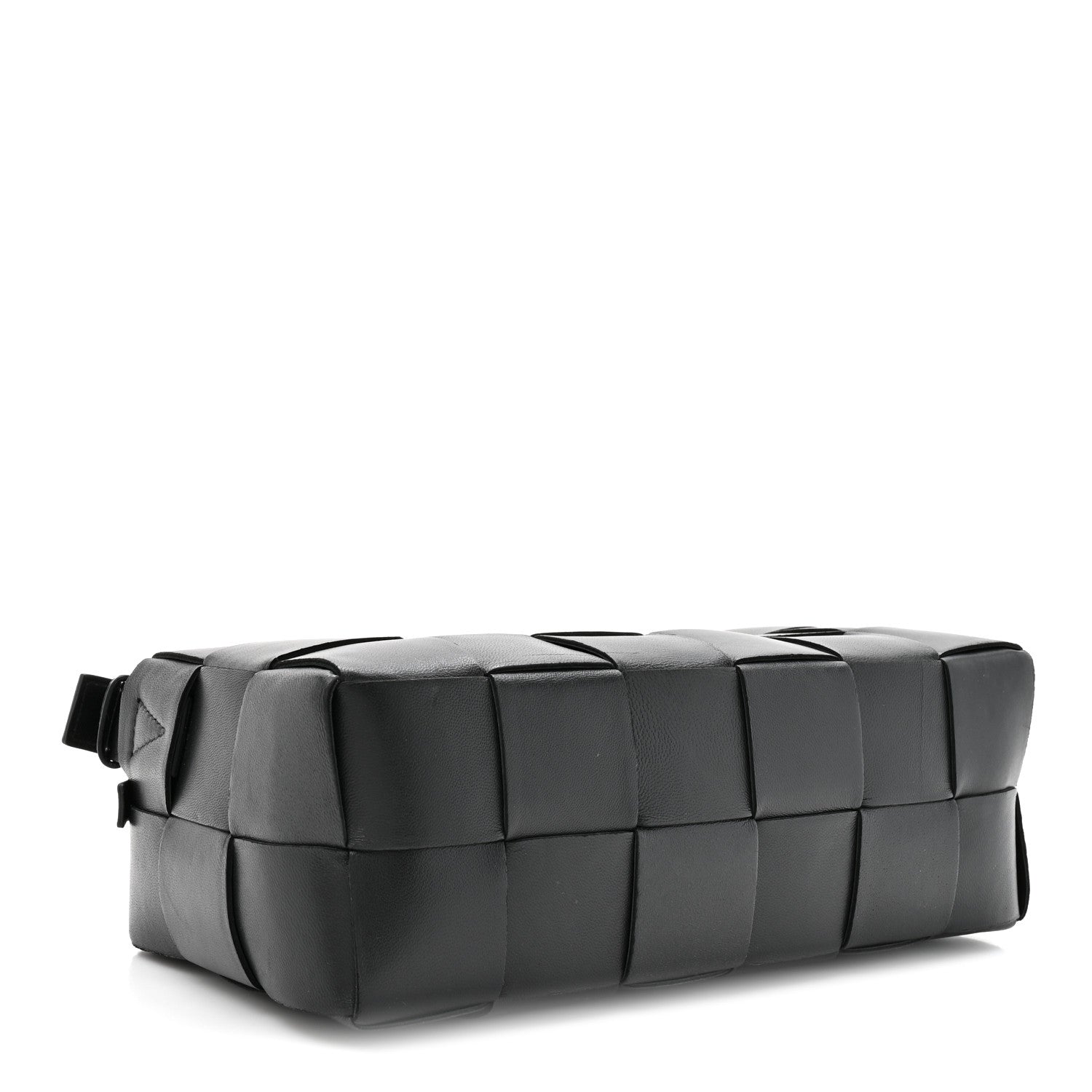 Bottega Veneta Lambskin Maxi Intrecciato Brick Cassette Bag Black 4 of 9